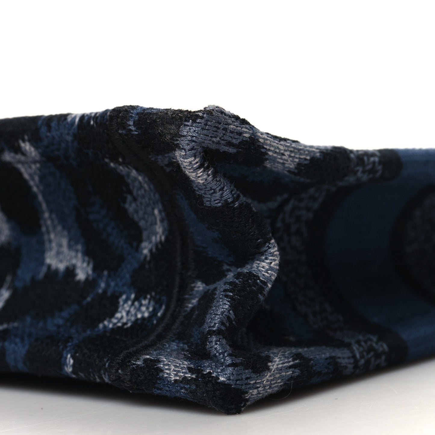 Canvas Mizza Embroidered Mini Leopard Book Tote Blue