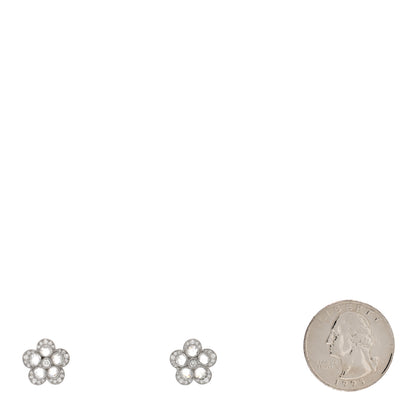 Tiffany Platinum Diamond Enchant Flower Stud Earrings 2 of 5