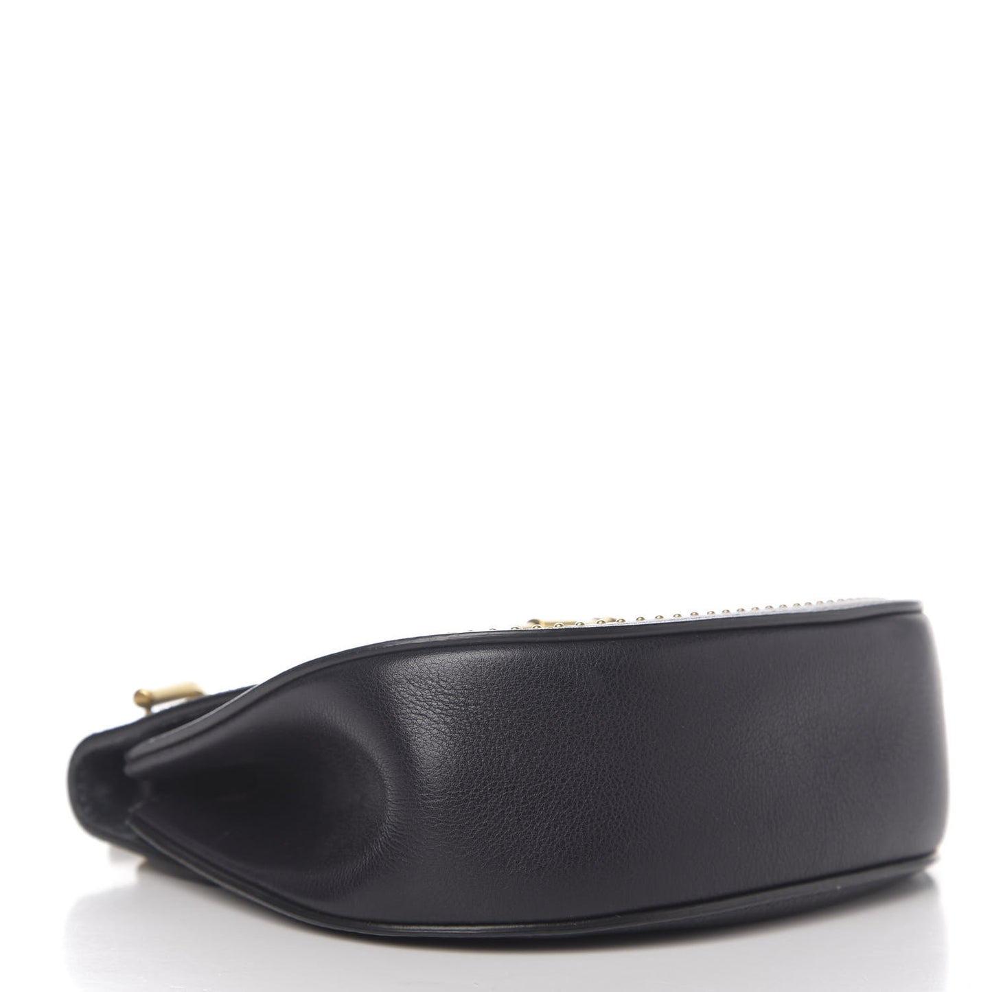 Suede Smooth Calfskin Studded Mini Drew Shoulder Bag Full Blue