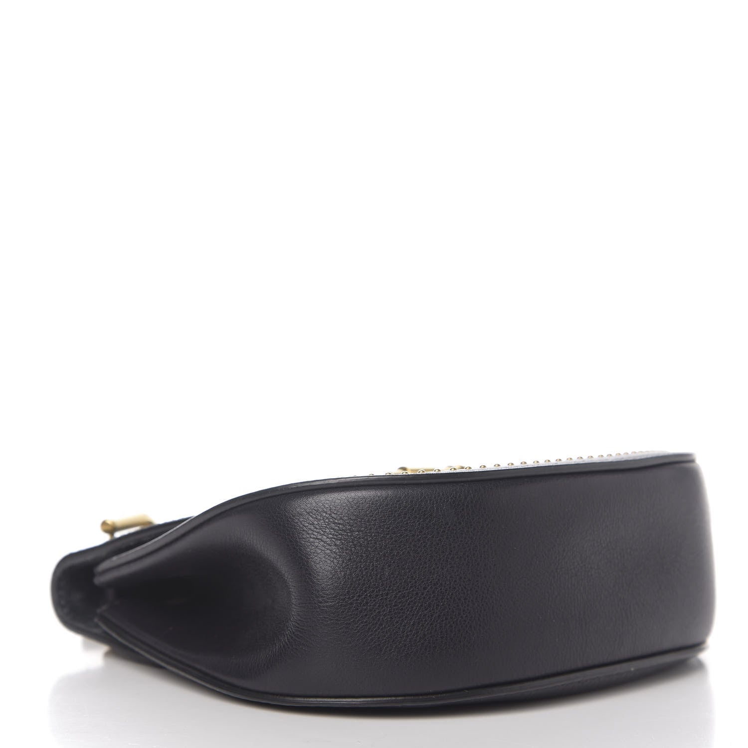 Chloe Suede Smooth Calfskin Studded Mini Drew Shoulder Bag Full Blue 3 of 8