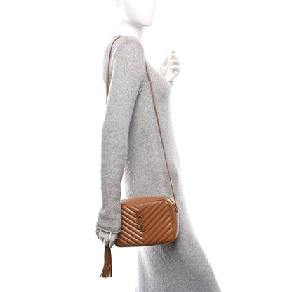 Saint Laurent Calfskin Matelasse Monogram Lou Camera Bag Cinnamon 2 of 11