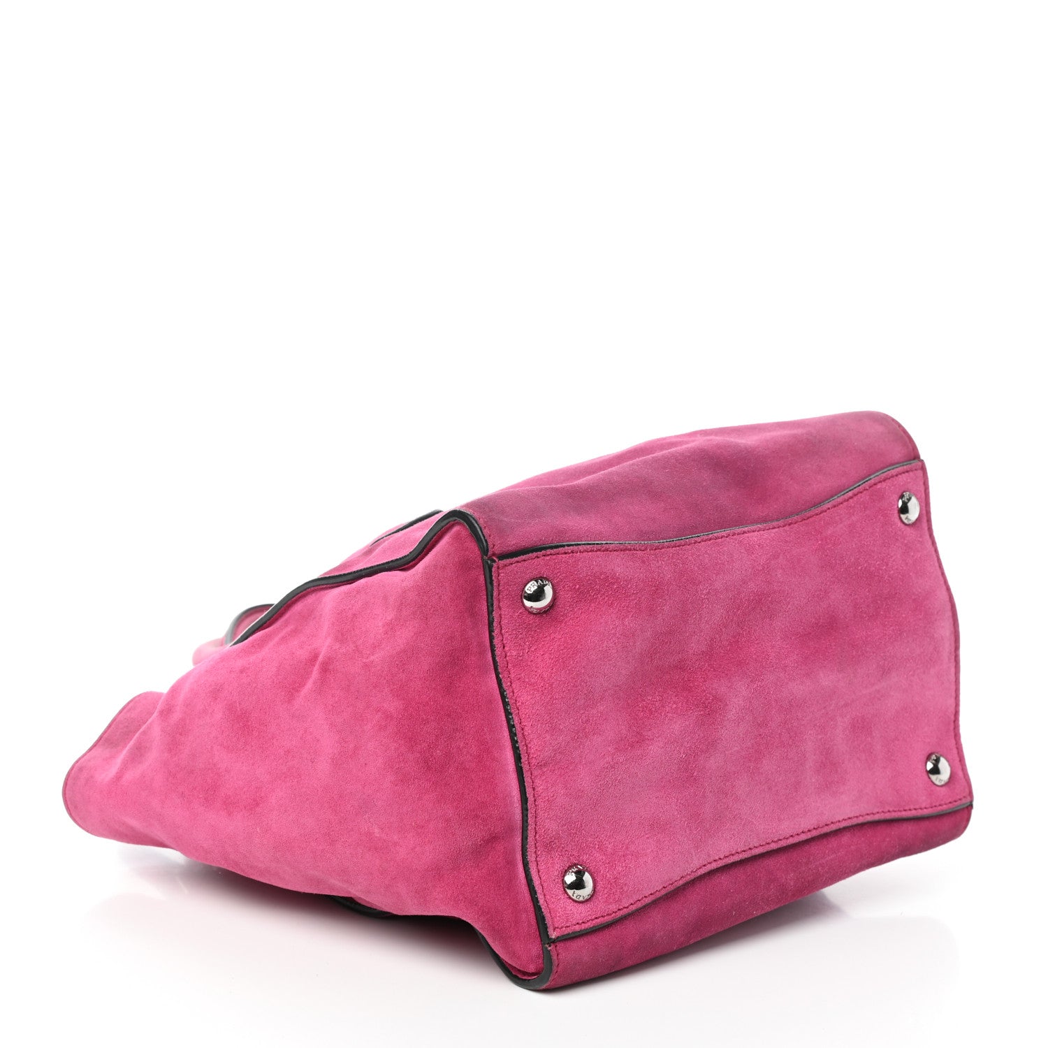 Prada Scamosciato Suede Twin Pocket Tote Fuxia 4 of 9