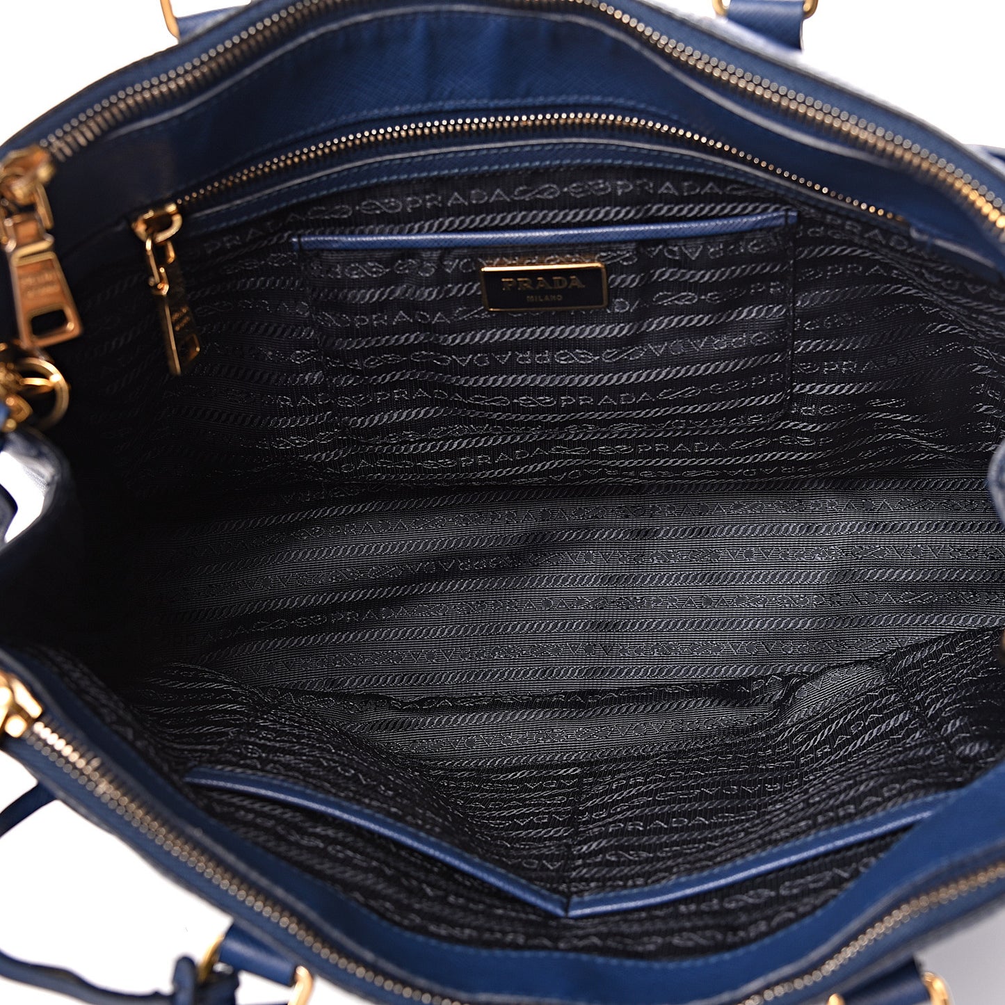 Saffiano Lux Medium Tote Bluette