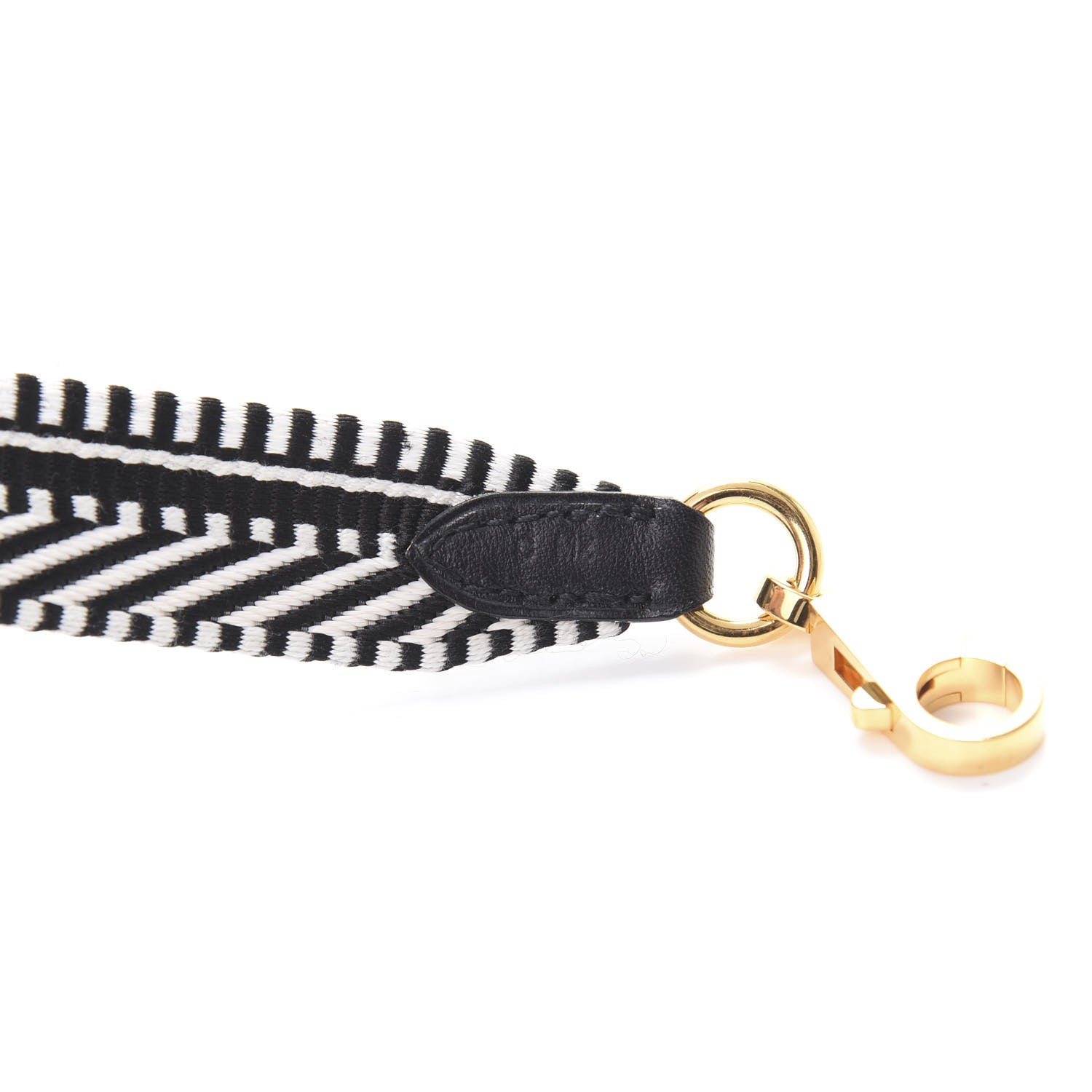 Hermes Toile Swift 25mm Sangle Cavale Shoulder Strap Black Ecru 4 of 5