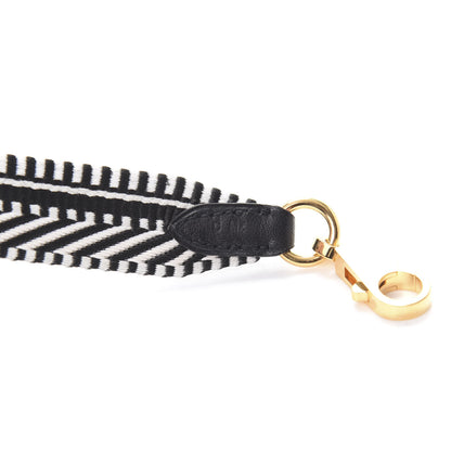 Hermes Toile Swift 25mm Sangle Cavale Shoulder Strap Black Ecru 4 of 5