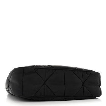 Prada Tessuto Nylon Triangle Quilted Padded Patchwork System Shoulder Bag Black 4 of 10