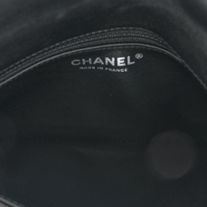 Chanel Lambskin Strass Crystal Peace Sign Emoji Fold Over Clutch Black 5 of 15