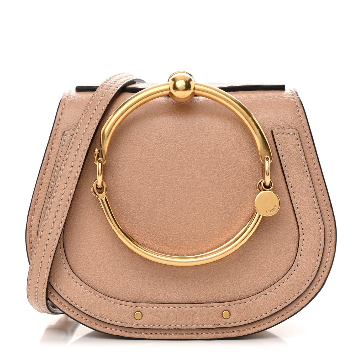 Chloe Calfskin Suede Small Nile Bracelet Bag Biscotti Beige 1 of 17