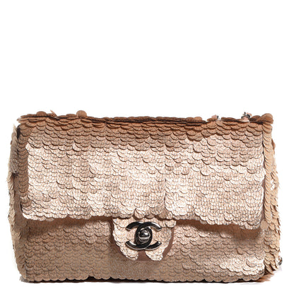 Chanel Sequin Paillette Small Flap Light Red 1 of 8