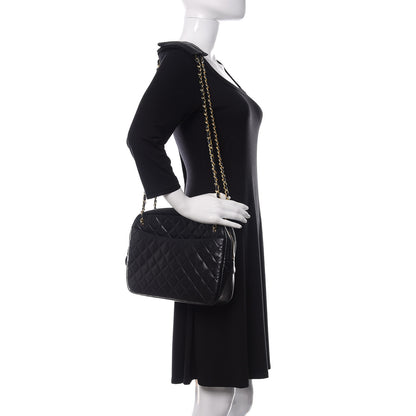 Chanel Lambskin Quilted Shoulder Bag Navy Blue 2 of 18
