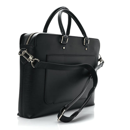 Louis Vuitton Epi Brooks Briefcase Black 2 of 11