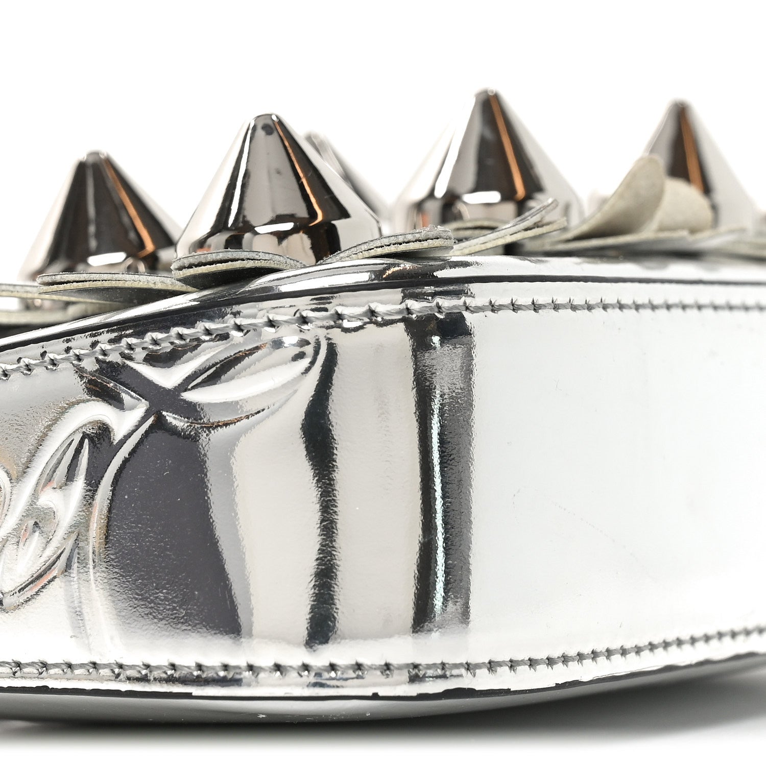 Christian Louboutin Metallic Patent Calfskin Flower Loubila Chain