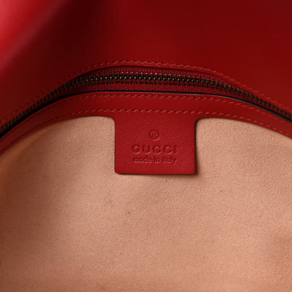 Gucci Calfskin Matelasse Small GG Marmont Shoulder Bag Hibiscus Red 7 of 15