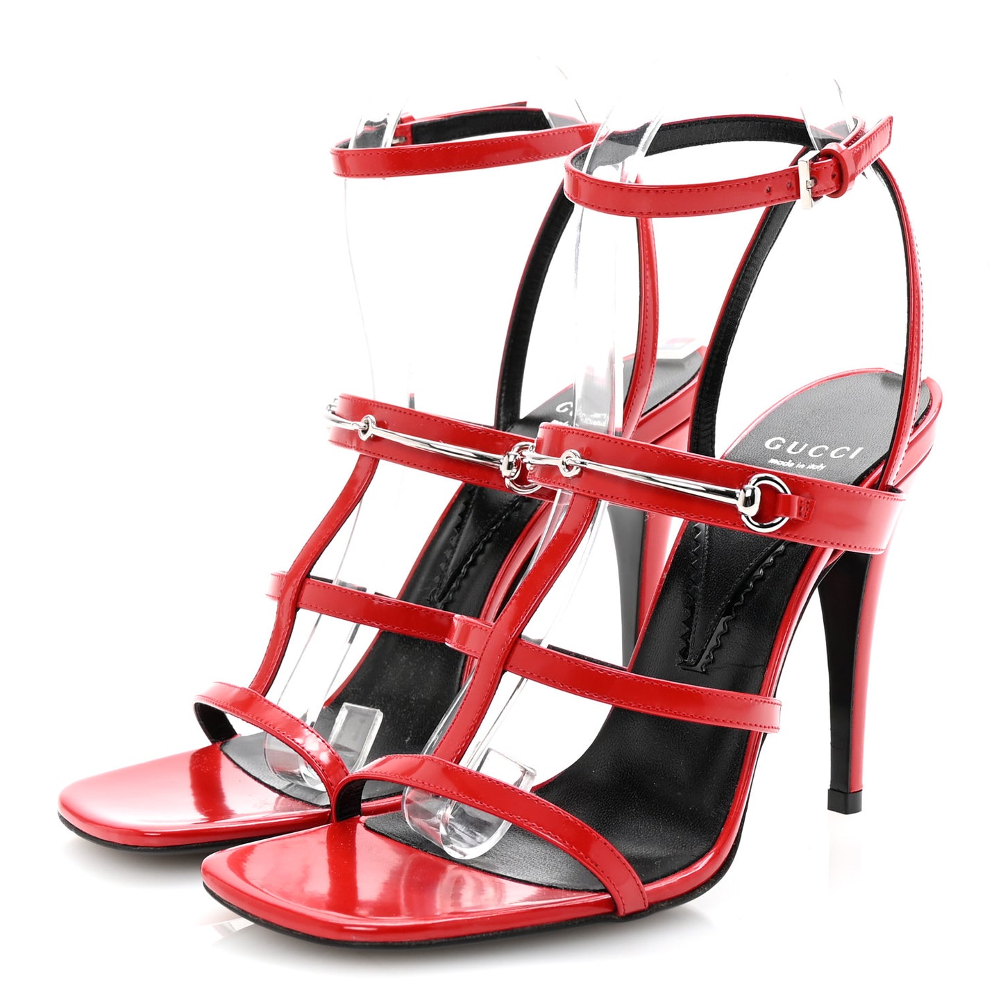 Nappa Regent Strappy Horsebit Sandals 38 Maple Red