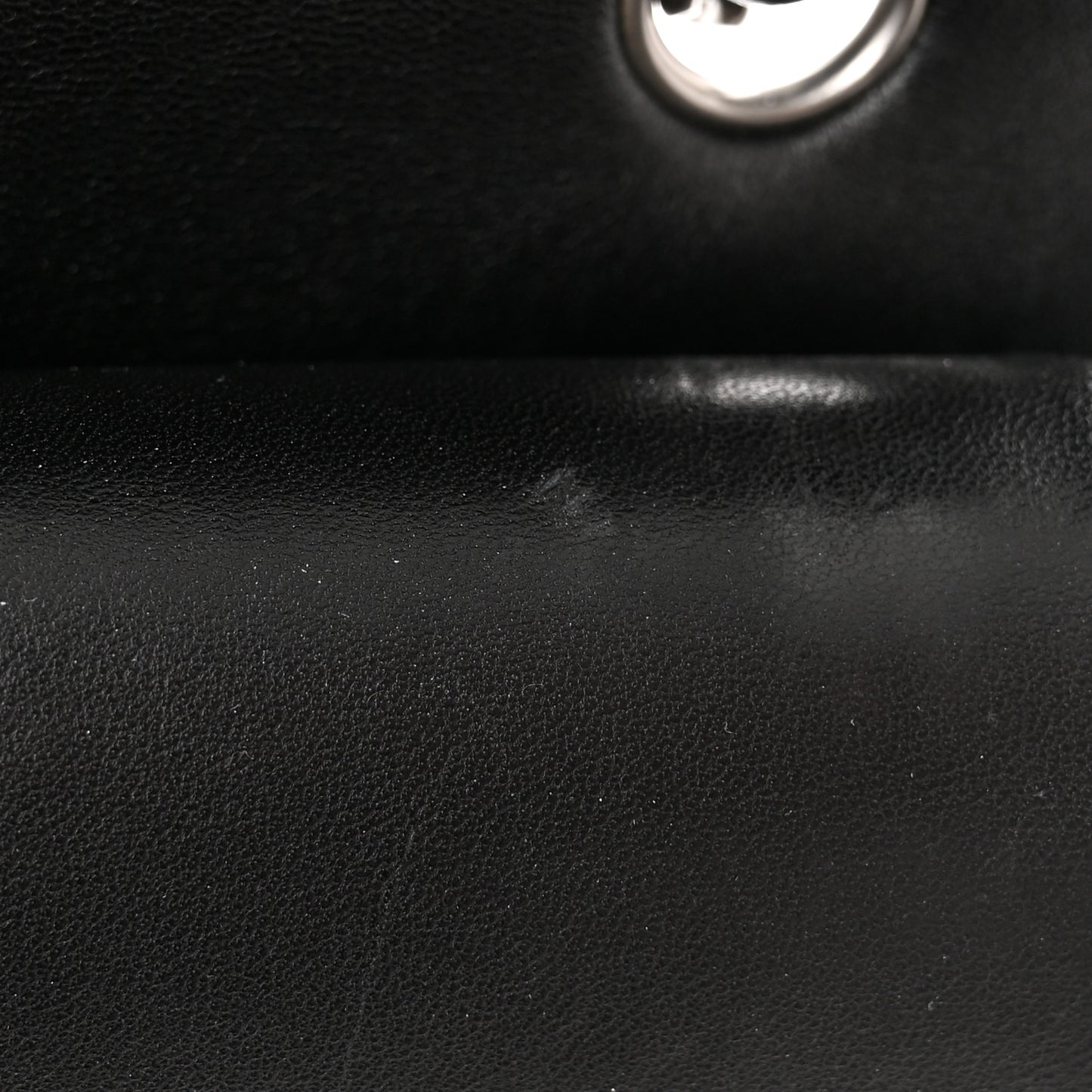 Lambskin Quilted Jumbo Double Flap Black