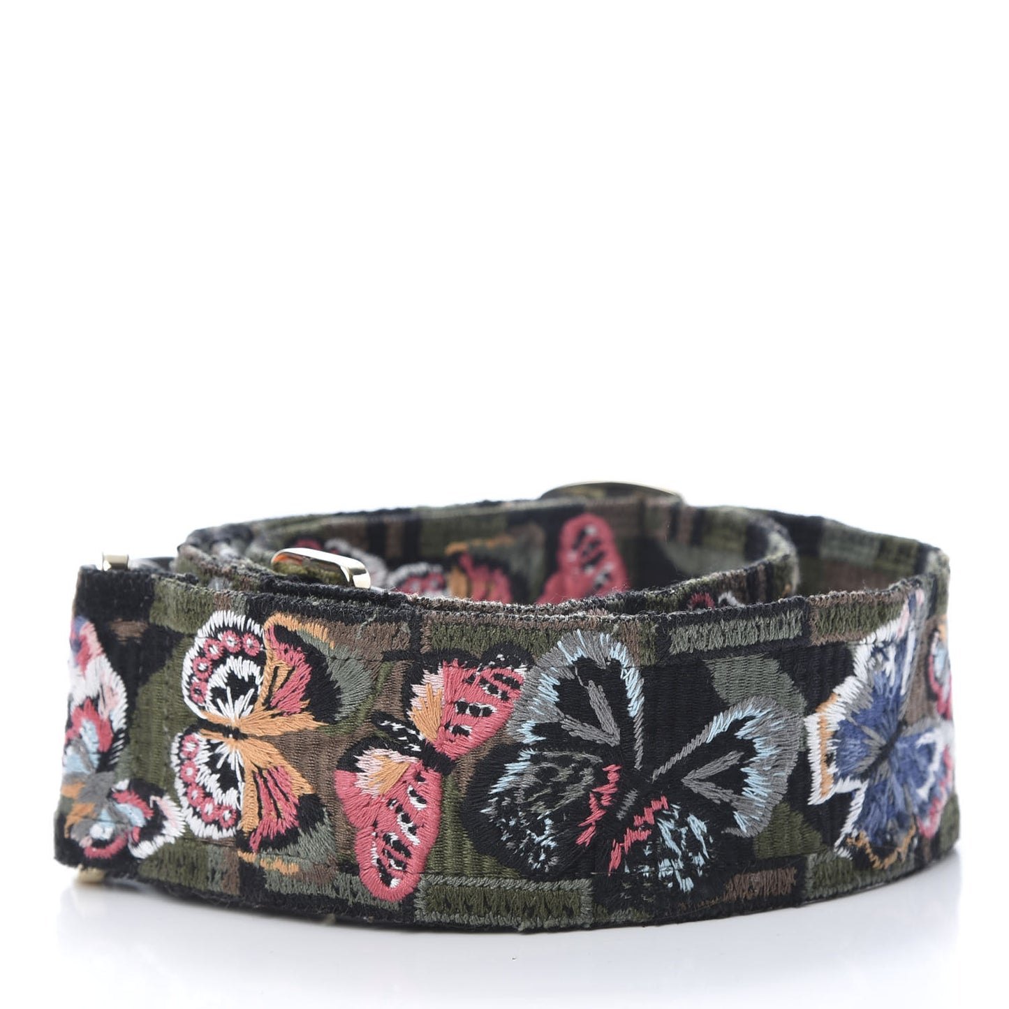 Canvas Camubutterfly Rockstud Guitar Strap Multicolor