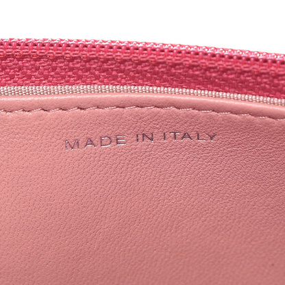 Chanel Lambskin Camellia Embossed Wallet on Chain WOC Fuchsia 7 of 9