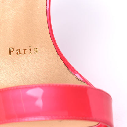 Christian Louboutin Patent Loubi Queen 120 Strap Sandals 35 Pink 8 of 12