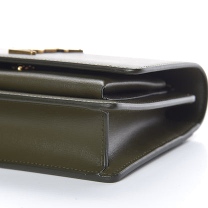 Saint Laurent Calfskin Monogram Sunset Chain Wallet Green 6 of 9