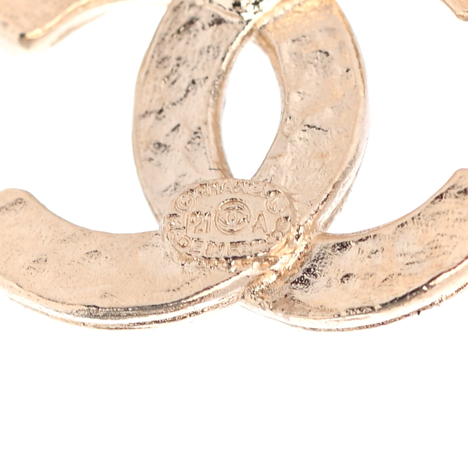 Chanel Metal CC Earrings Gold 4 of 4