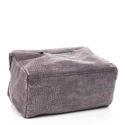Givenchy Nubuck Crocodile Embossed Medium Pandora Grey 4 of 9