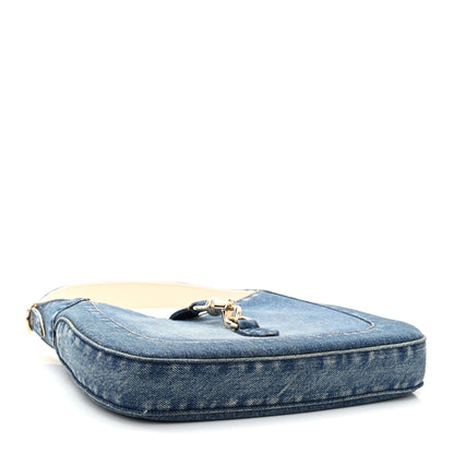Gucci Denim Small Jackie Shoulder Bag Blue Denim 4 of 11