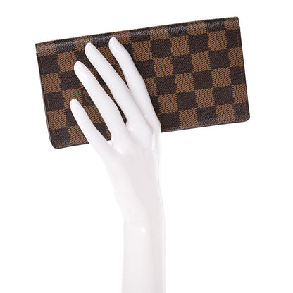 Louis Vuitton Damier Ebene Porte-Cartes Credit Yen Checkbook Wallet 2 of 13