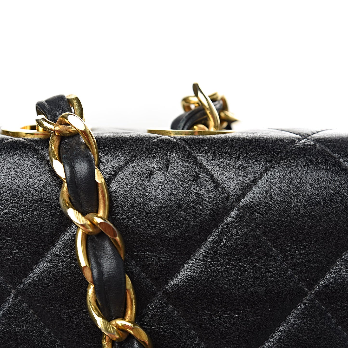 Lambskin Quilted XL Jumbo Single Flap Black