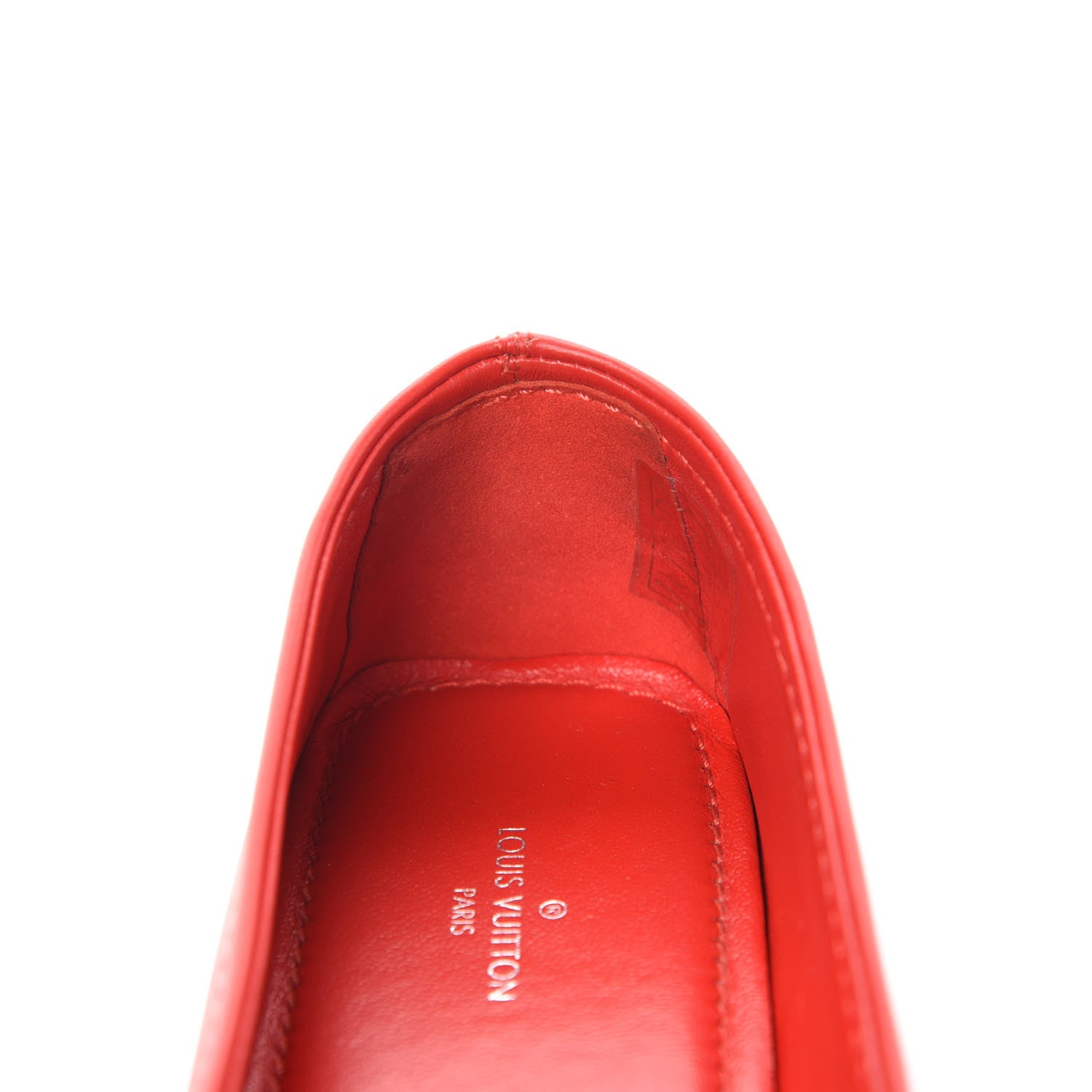 Louis Vuitton Calfskin Oxford Ballerina Flats 37 Red 11 of 16