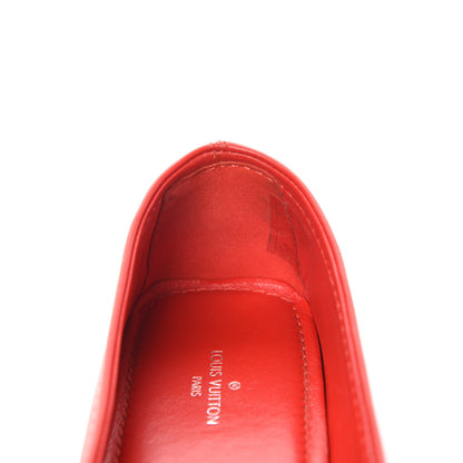 Louis Vuitton Calfskin Oxford Ballerina Flats 37 Red 11 of 16