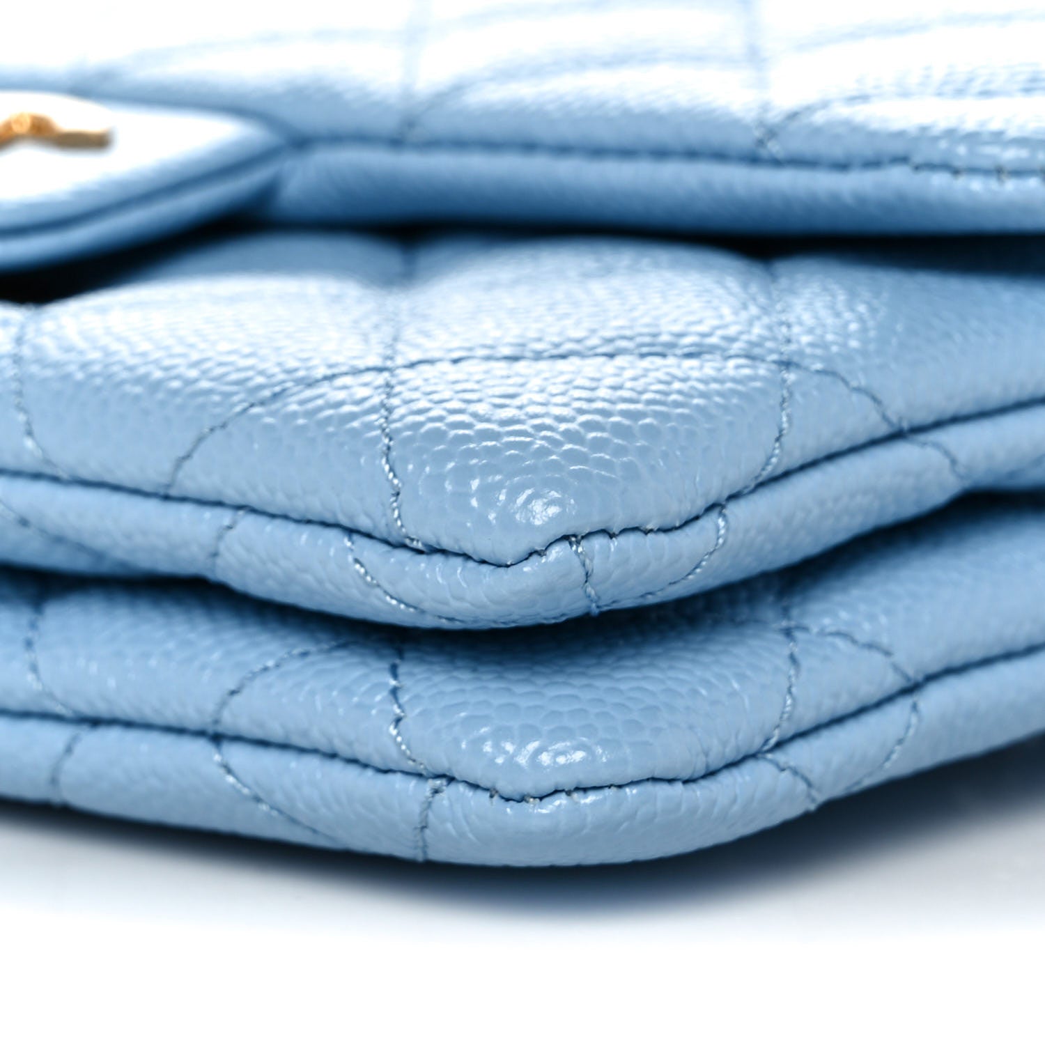 Chanel Shiny Caviar Pick Me Up Flap Belt Bag Light Blue 11 of 12