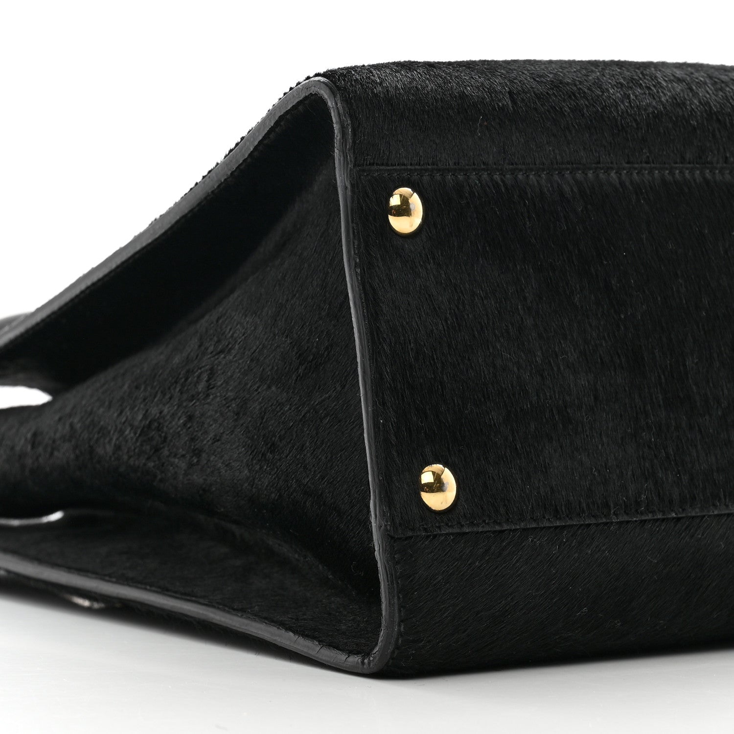 Salvatore Ferragamo Pony Hair Gancio Lock Tote Black 9 of 11