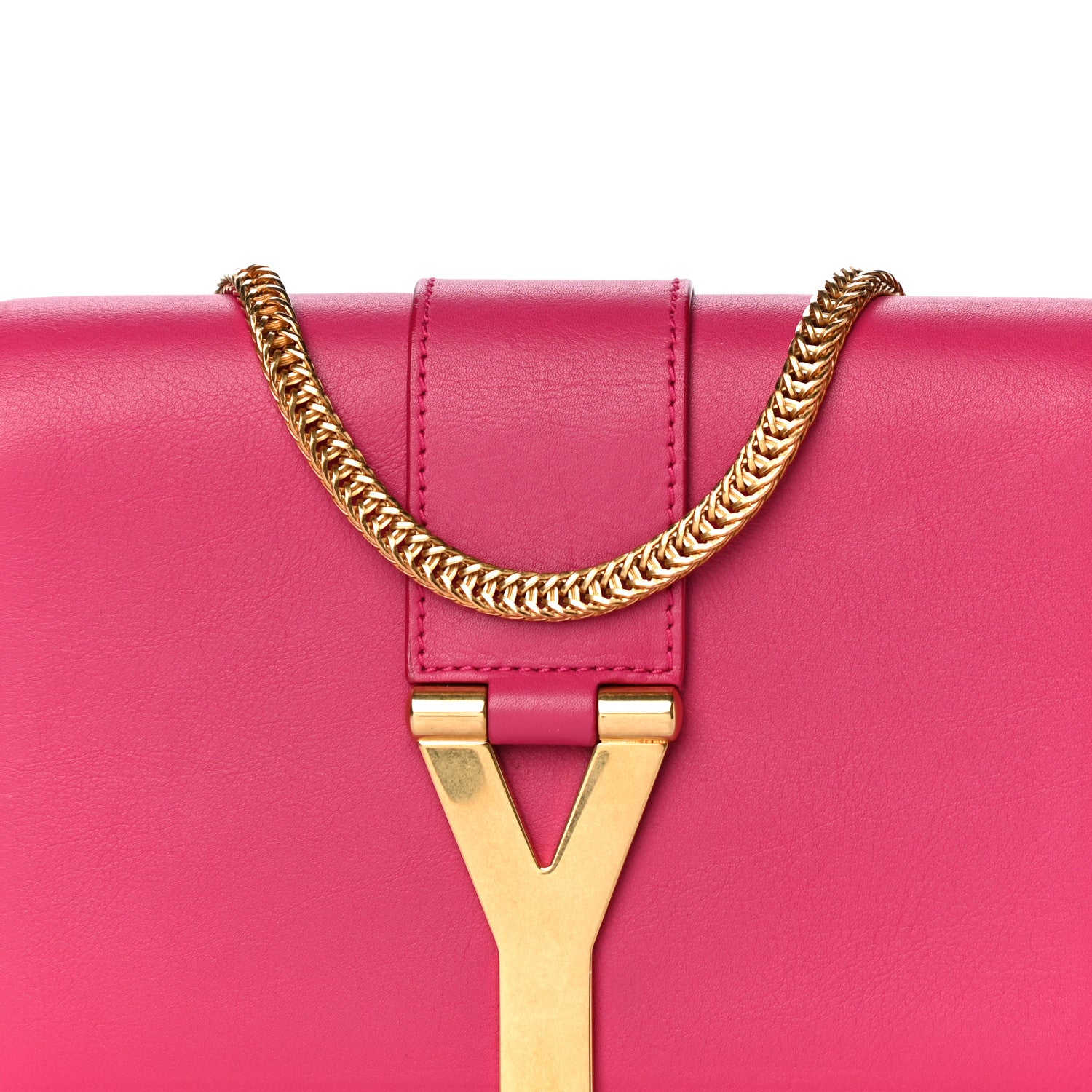 Saint Laurent Calfskin Small Classic Y Satchel Fuchsia 8 of 18