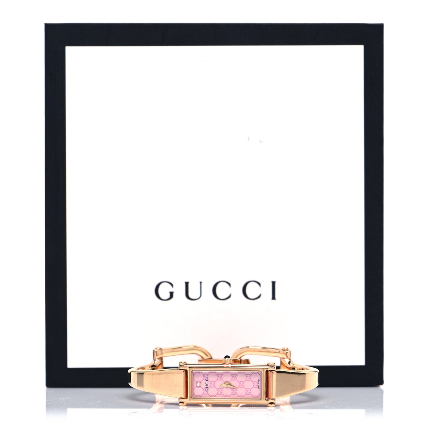 Stainless Steel Diamond Pink Mother of Pearl 12mm 1500L Horsebit Quartz Watch