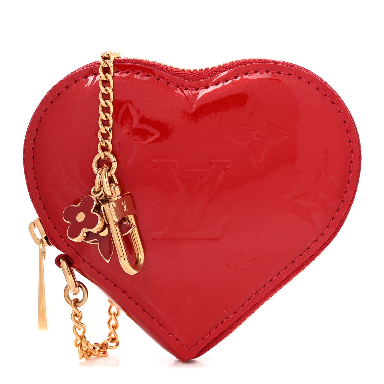Louis Vuitton Vernis Coeur Heart Coin Purse Pomme D'Amour 1 of 7