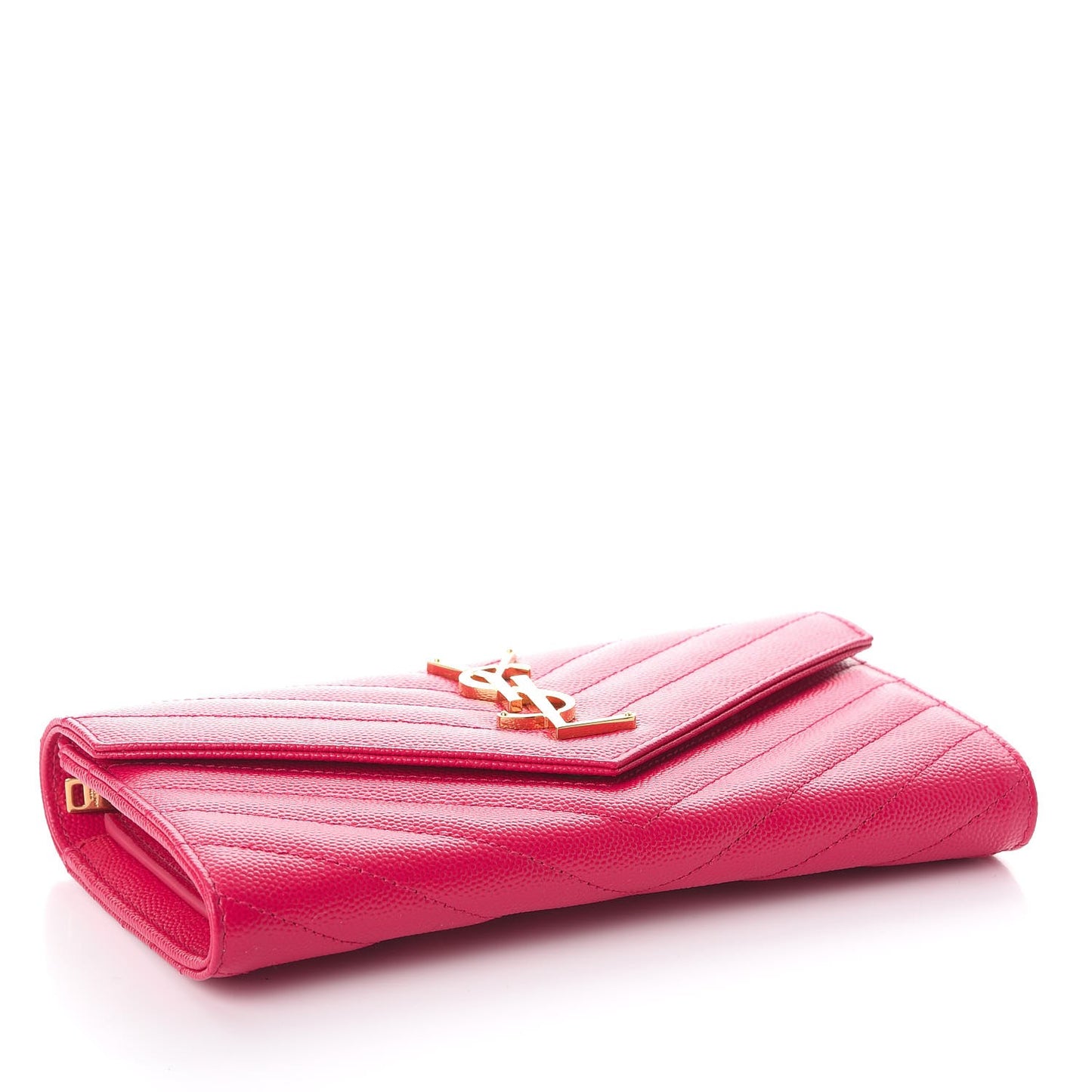 Grain De Poudre Matelasse Chevron Monogram Wallet Bubblegum