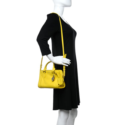Alexander McQueen Pebbled Calfskin Mini Padlock Tote Yellow 2 of 13