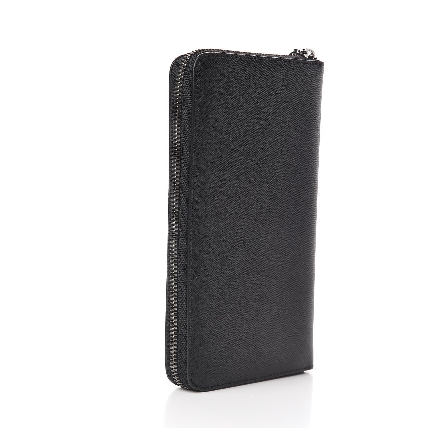 Versace Saffiano Calfskin Zip Around Organizer Wallet Black 3 of 6