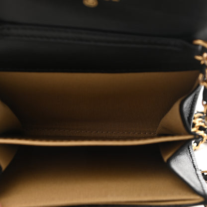 Chanel Lambskin Quilted Pearl Crush Clutch With Chain Black 5 of 8