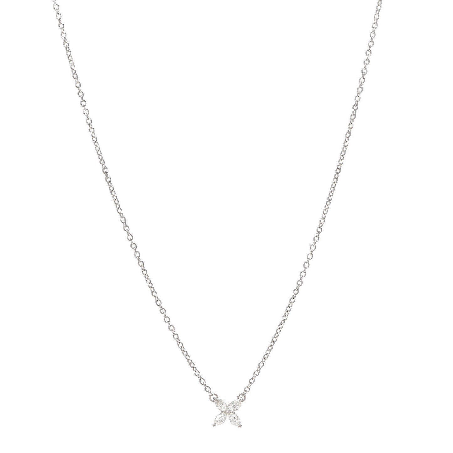 Platinum Diamond Mini Victoria Necklace