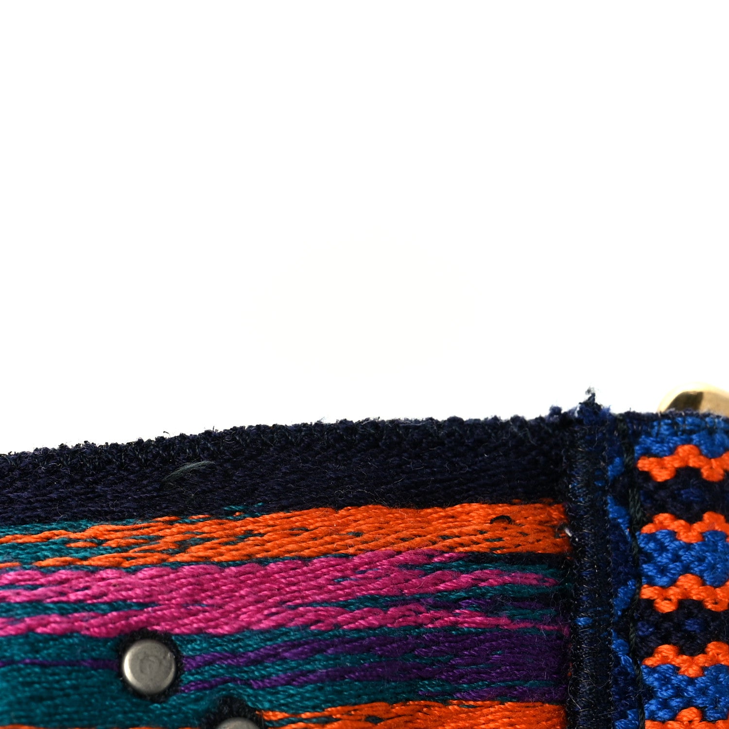 Christian Dior Canvas Embroidered Studded Mexico Shoulder Strap Multicolor 6 of 6
