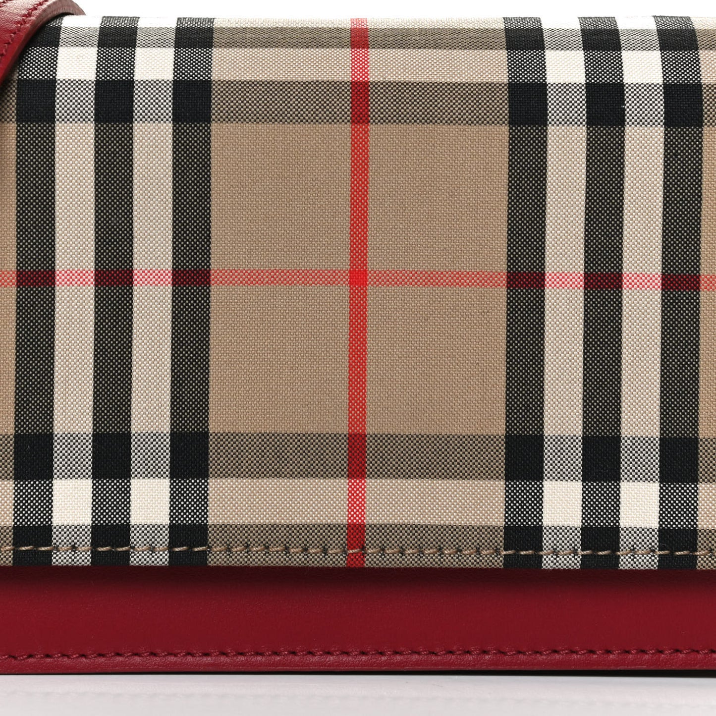 Calfskin Vintage Check Hayes Crossbody Parade Red
