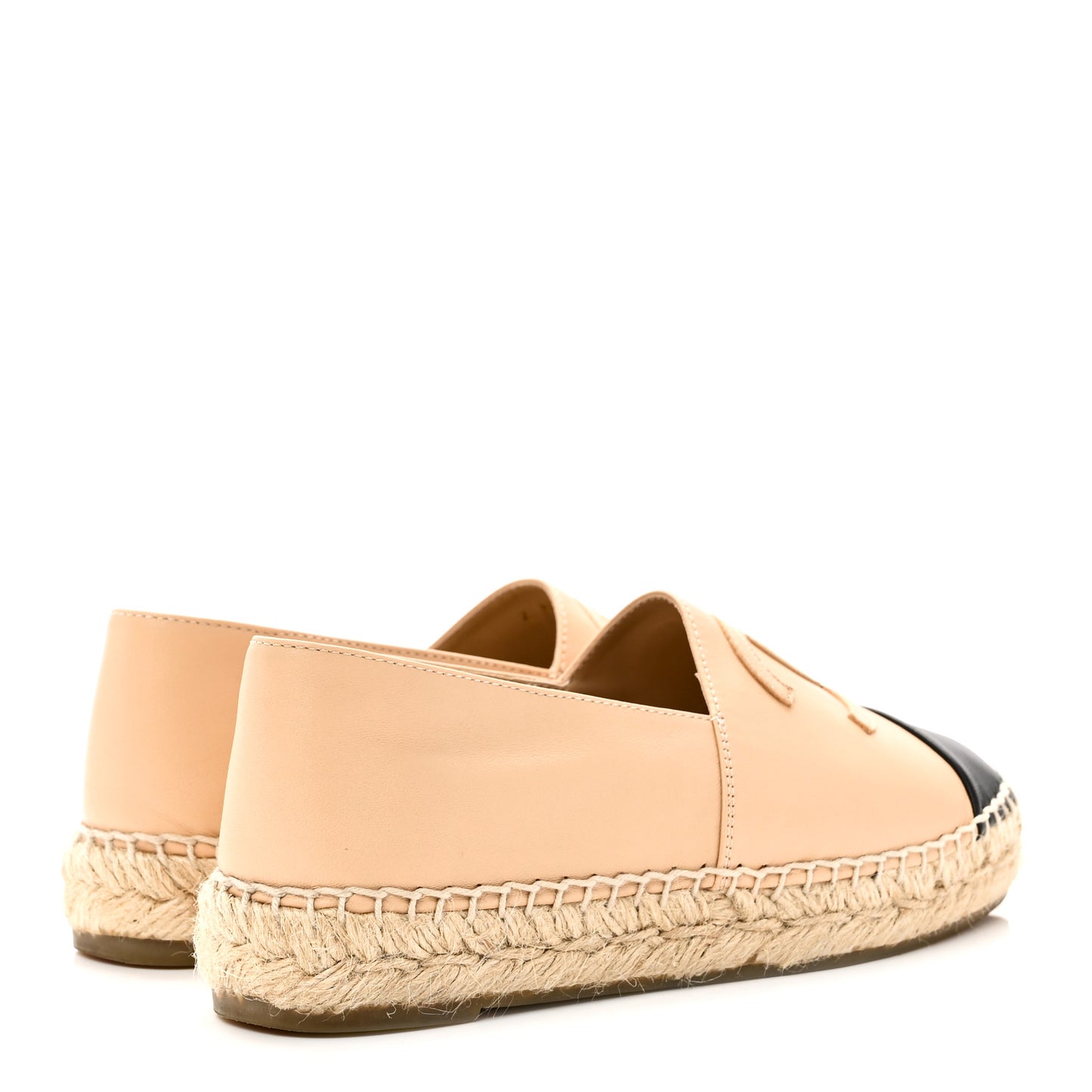 Lambskin CC Espadrilles 35 Beige Black