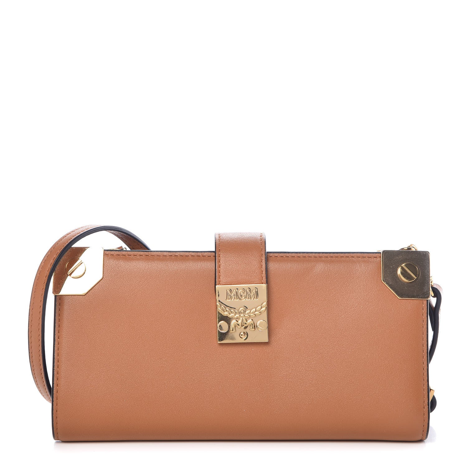MCM Calfskin Patricia Strap Wallet Cognac 1 of 11
