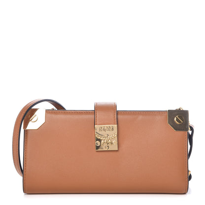 MCM Calfskin Patricia Strap Wallet Cognac 1 of 11