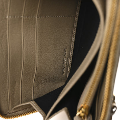 Balenciaga Chevre Gold Metallic Edge Hardware Continental Zip Around Wallet Beige Sable 6 of 8