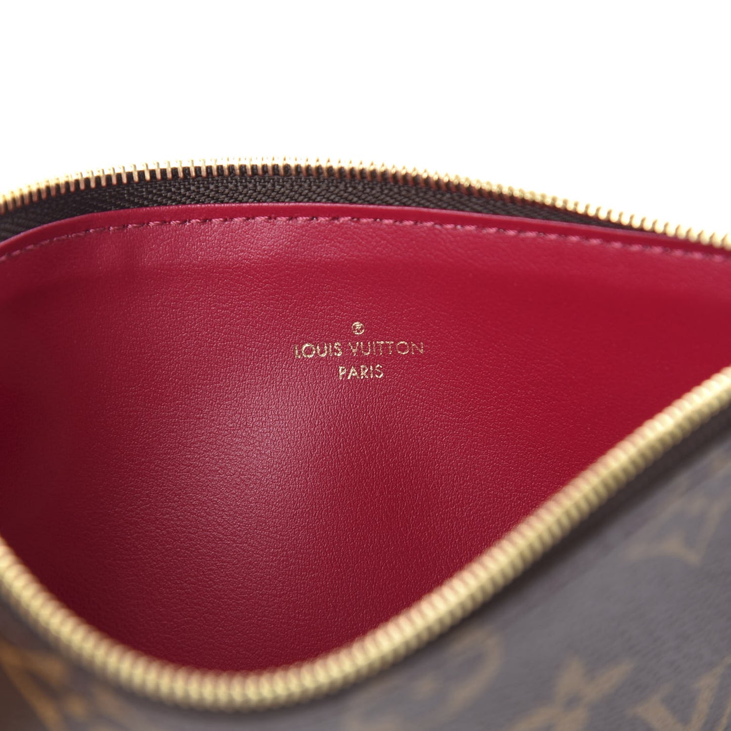 Monogram Felicie Chain Wallet Zippered Insert Fuchsia
