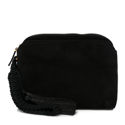The Row Suede Horsehair Tassel Wristlet Black 1 of 13