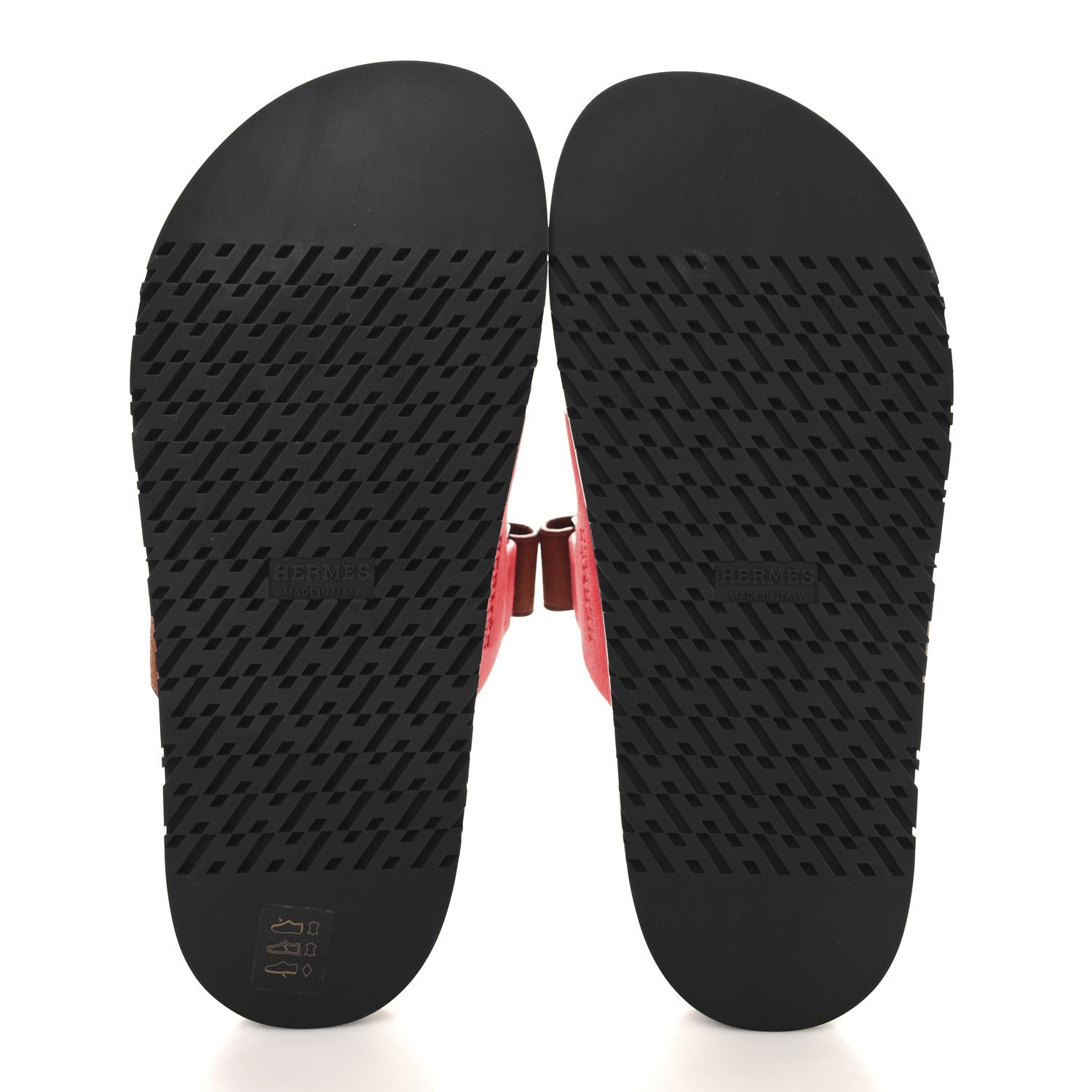 Hermes Suede Goatskin Womens Chypre Sandals Rouge Cinétique 38.5 Rouge Cinétique Gold 6 of 10