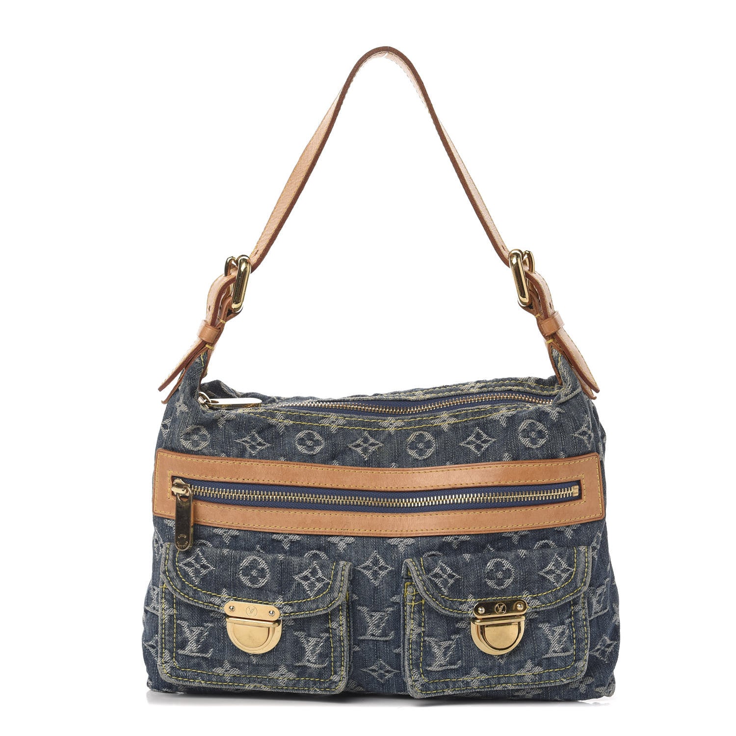 Louis Vuitton Monogram Denim Baggy PM Blue 1 of 12